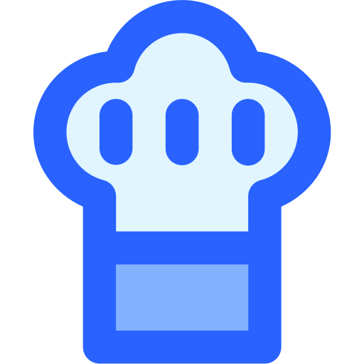 요리사 모자 Generic Blue icon