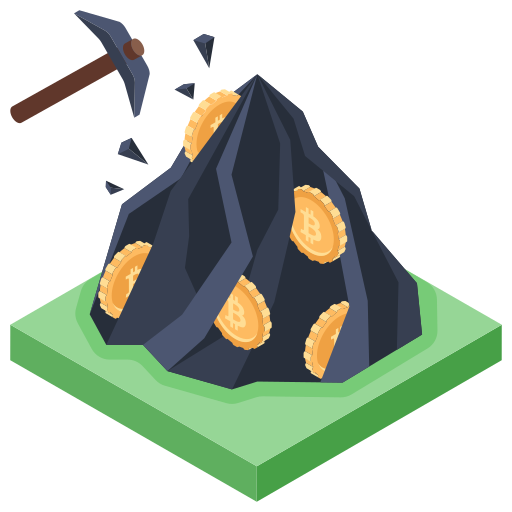 Bitcoin mining Generic Isometric icon