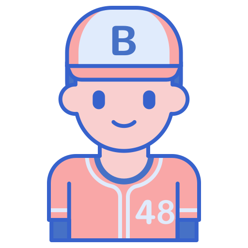 野球選手 Flaticons Lineal Color icon