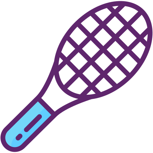 rakieta tenisowa Flaticons Lineal Color ikona