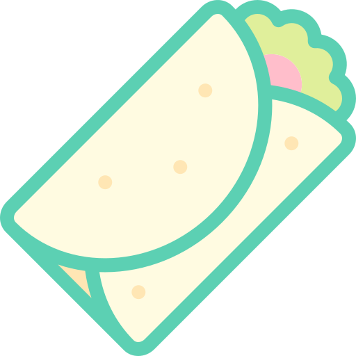 Burrito Detailed color Lineal color icon