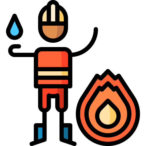 Fire Puppet Characters Lineal Color icon