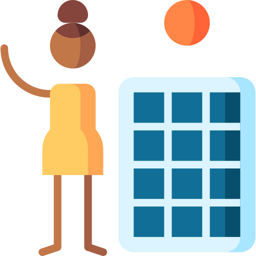 energía solar Puppet Characters Flat icono