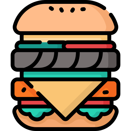 doppelter burger Special Lineal color icon