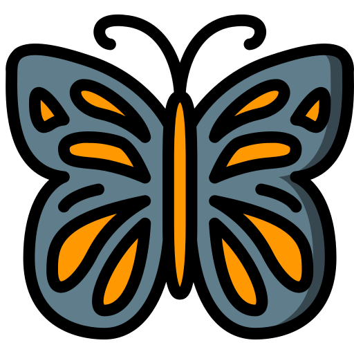Бабочка Basic Miscellany Lineal Color иконка