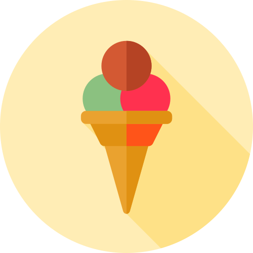 helado Flat Circular Flat icono