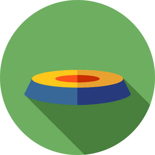 Trampoline Flat Circular Flat icon