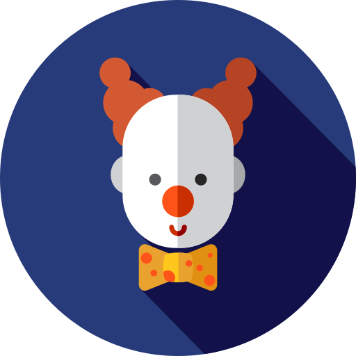 clown Flat Circular Flat icoon
