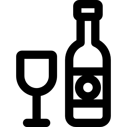 vino Basic Rounded Lineal icono