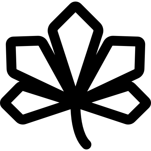 Кленовый лист Basic Rounded Lineal иконка