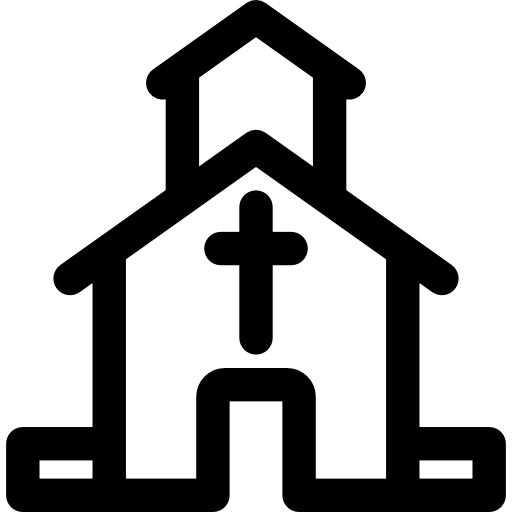 kościół Basic Rounded Lineal ikona