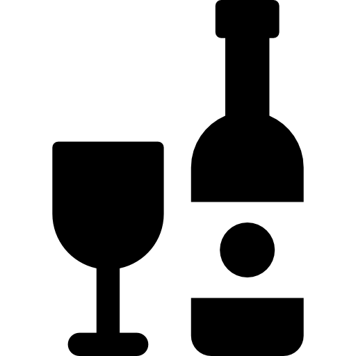 vinho Basic Rounded Filled Ícone