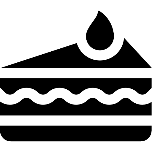 pedazo de pastel Basic Rounded Filled icono