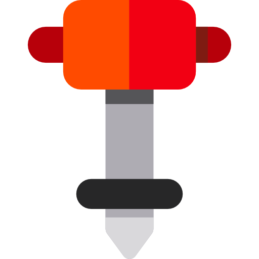 Jackhammer Basic Rounded Flat icon