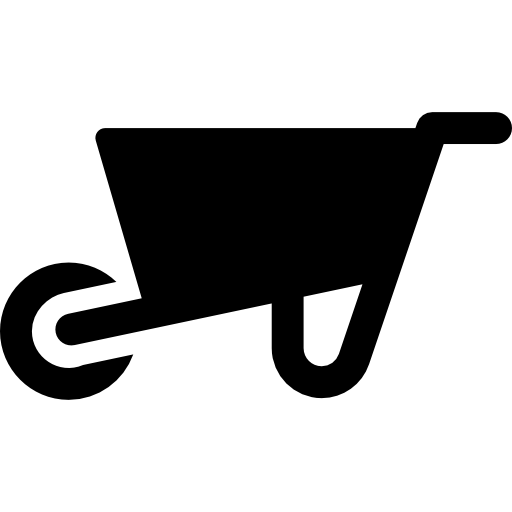 Wheelbarrow Basic Rounded Filled icon