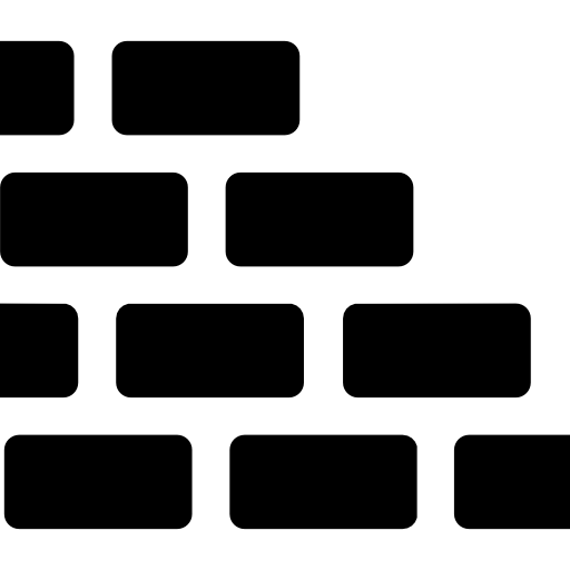 muro di mattoni Basic Rounded Filled icona