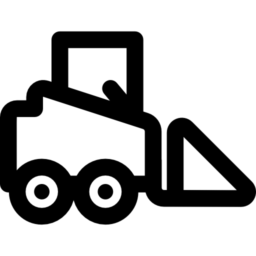 bulldozer Basic Rounded Lineal icona