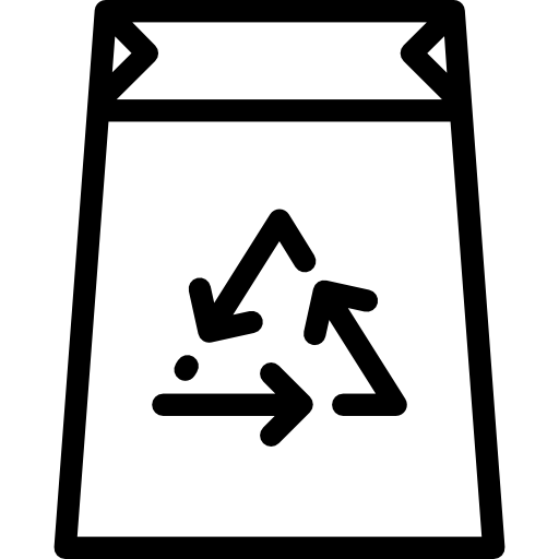 torba z recyklingu Detailed Rounded Lineal ikona