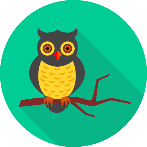 Owl Icon monk Flat icon