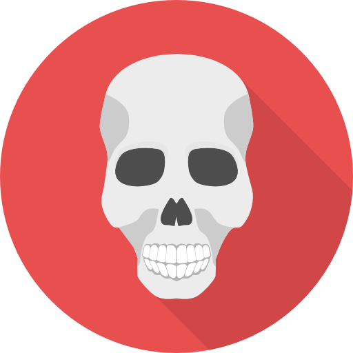 Skull Icon monk Flat icon