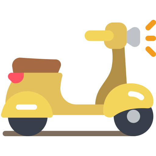 Scooter Basic Miscellany Flat icon