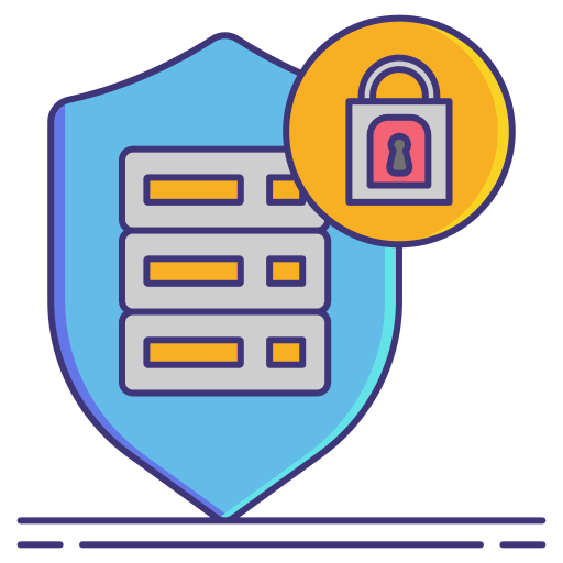 Data security Flaticons Lineal Color icon