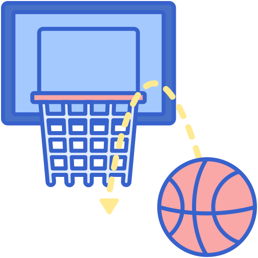Баскетбольный мяч Flaticons Lineal Color иконка