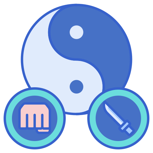yin yang Flaticons Lineal Color icoon