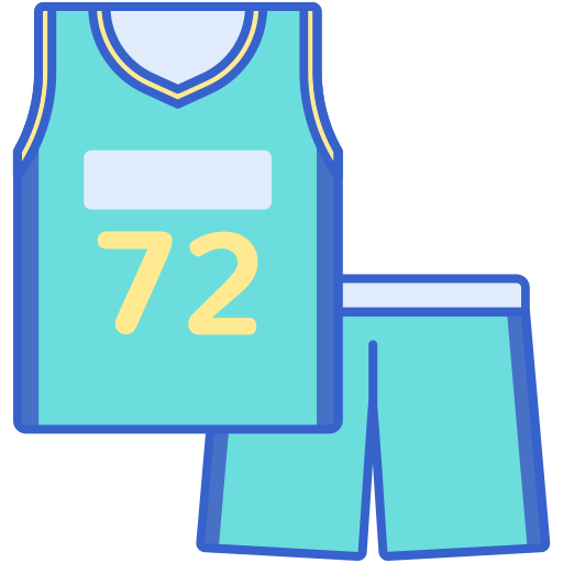 camiseta de baloncesto Flaticons Lineal Color icono