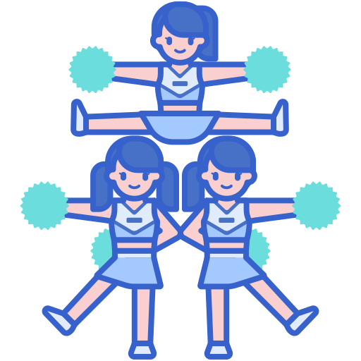 Cheerleaders Flaticons Lineal Color icon