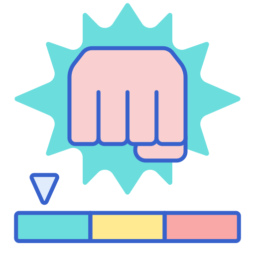 Closed fist Flaticons Lineal Color icon