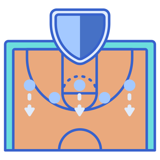 cancha de baloncesto Flaticons Lineal Color icono