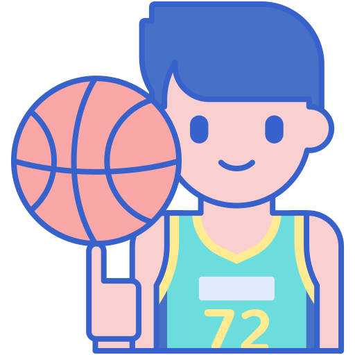 basketballer Flaticons Lineal Color icoon