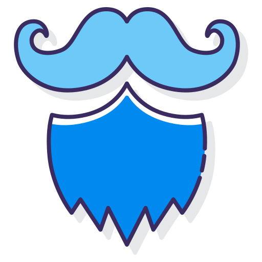 bigote con barba Flaticons Lineal Color icono