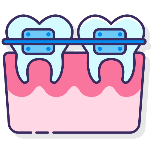 Braces Flaticons Lineal Color icon