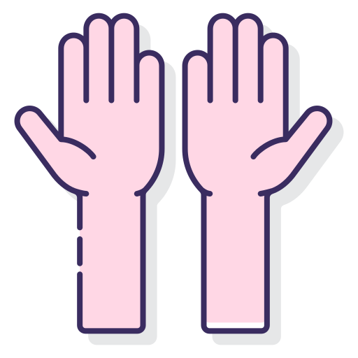 Hands Flaticons Lineal Color icon