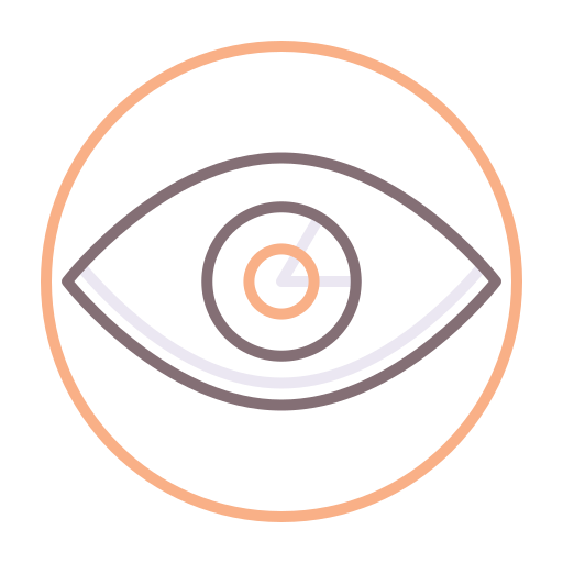 ojo Flaticons Lineal Color icono