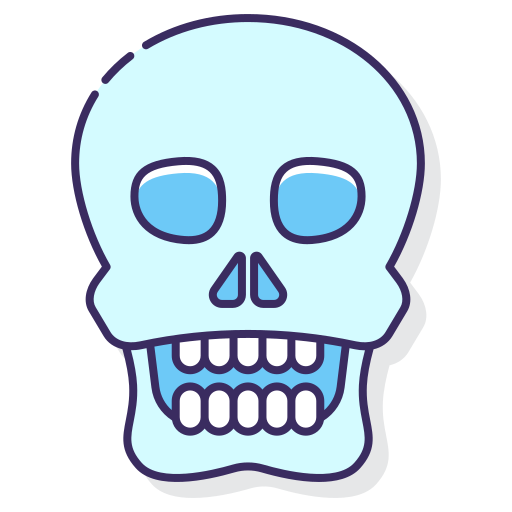 두개골 Flaticons Lineal Color icon