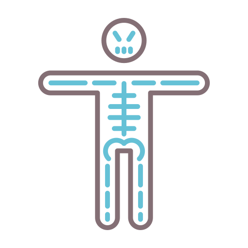 esqueleto Flaticons Lineal Color icono