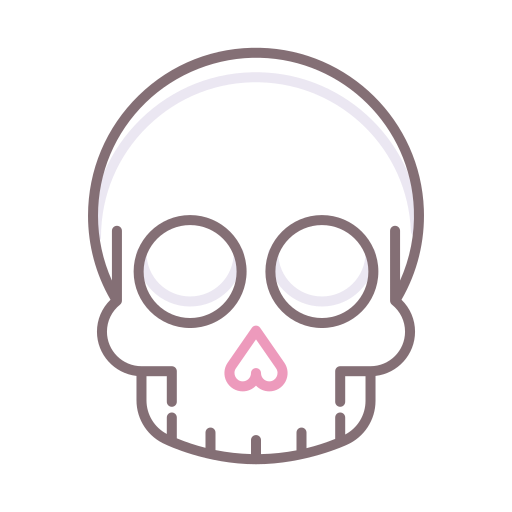 cráneo Flaticons Lineal Color icono
