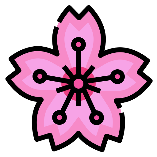 Sakura Linector Lineal Color icon