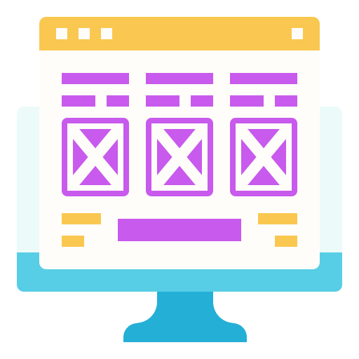 Wireframe Linector Flat icon