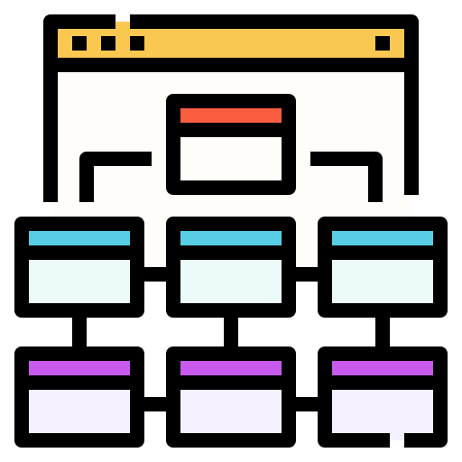 Sitemap Linector Lineal Color icon