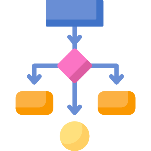 diagramma di flusso Special Flat icona