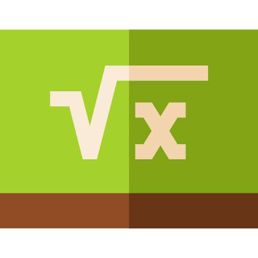 wiskunde Basic Straight Flat icoon
