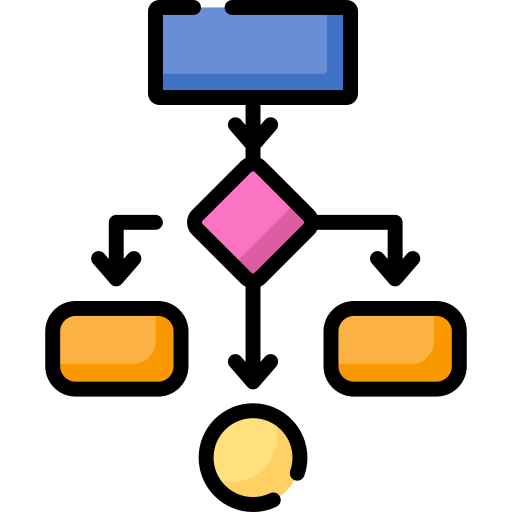 diagramma di flusso Special Lineal color icona