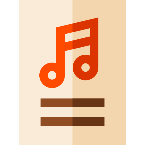 Sheet music Basic Straight Flat icon