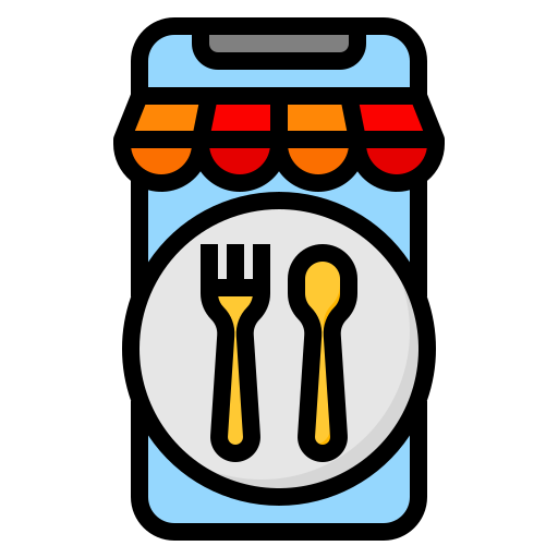 voedsel-app mynamepong Lineal Color icoon