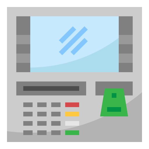 geldautomat mynamepong Flat icon