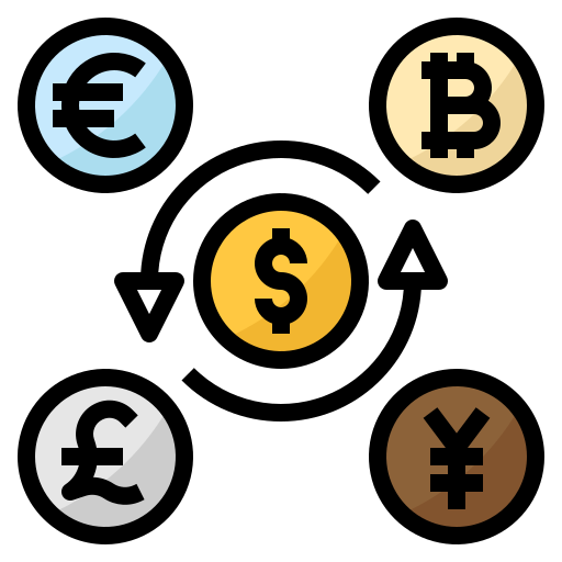 Обмен валюты mynamepong Lineal Color иконка